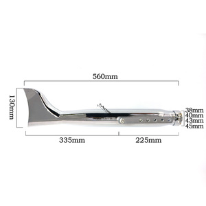 Tubo de escape para motocicleta 38 40 42 45 64mm, silenciador vintage Bassani Fishtail para <span class=keywords><strong>Triumph</strong></span> Pit <span class=keywords><strong>Bike</strong></span> Escape Moto Izquierdo Derecho - Product Image 2