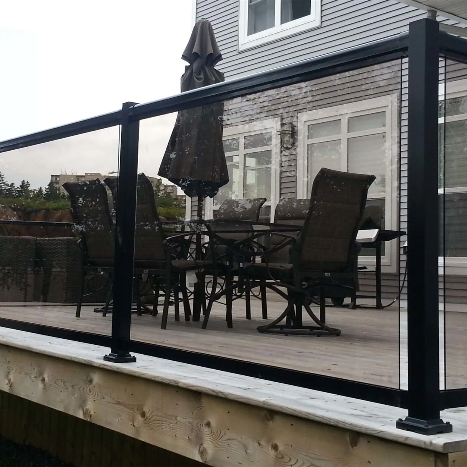 Ace Custom aluminium balustrades post glass railing for balcony