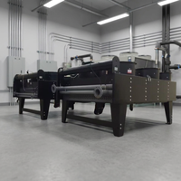 Refroidisseur à air sec à faible bruit 35 dB(A) avec ventilateur EC, refroidissement par eau ou glycol pour applications résidentielles et commerciales CVC, 50 kW-1000 kW, certifié CE