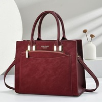 Grand sac fourre-tout mat pour femmes en cuir PU, sac à main à bandoulière avec fermeture éclair