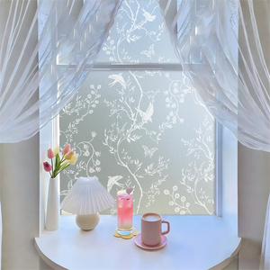 Pellicola Moderna per <span class=keywords><strong>Finestre</strong></span> in PET, Decorativa 3D Effetto Vetro Colorato, Copertura Statica Rimovibile Senza Adesivo per Casa - Product Image 2