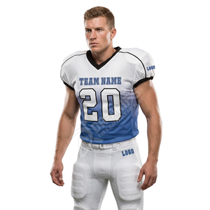Maillot et pantalon de football américain pour hommes, vêtements de sport légers, uniforme de football américain, style joueur - Product Image 1