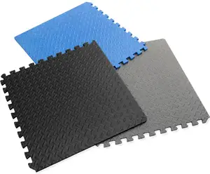 Black Puzzle Mat Yoga Exercise Gym Fitness Gymnastics Soft Foam Floor Mats