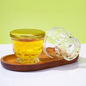 Pot en verre transparent rond de 100 ml à large ouverture avec couvercles métalliques pour emballage de <span class=keywords><strong>caviar</strong></span> et de nid d'oiseau - Product Image 6