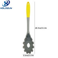 Cuillère à spaghetti en silicone résistante à la chaleur, antiadhésive, de qualité alimentaire, couleur personnalisée, pour servir et cuisiner en cuisine