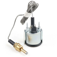 2 Inch 52mm Pointer Mechanical Water Temperature Gauge with Sensor 130℃/265℉ Dual-scale Engineering Vehicle Instrument