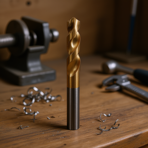 Broca helicoidal TTAKE HSS-Co de 4,5 mm con revestimiento de TiN, autocentrante, 24 mm de longitud, ángulo de 120 grados, 2 filos de corte - Product Image 3