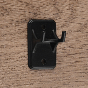 Black Wall Mounted <b>Single</b> <b>Hook</b> Plastic <b>Coat</b> <b>Hook</b> For Living Room Clothing Storage - Product Image 4