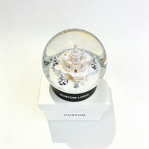 Globe à eau personnalisé en résine, château d'hiver, globe à <span class=keywords><strong>neige</strong></span>, pour souvenirs de voyage, décoration de la maison, objets de collection, cadeaux d'entreprise - Product Image 3