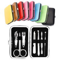 Ensemble de manucure WELLFLYER MS-864 S4 7 pièces avec logo personnalisable outils de soin des ongles fournitures pour les ongles coupe-ongles coupe-ongles coffret cadeau