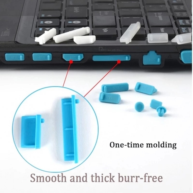 OEM Colorful 16pcs/set Anti Dust Plug for Laptop Silicone Cover Stopper PC Dustproof USB Interface Waterproof Cove