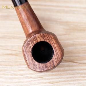 Muxiang Rosewood Smoking Pipe Bent Type Handmade Solid Wood Tobacco Pipe With Curved Handle For Personal Gift - Product Image 4