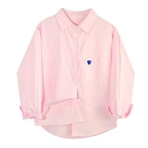 เสื้อเชิ้ตผู้หญิงลำลองคุณภาพสูง ผ้าฝ้าย 100% สไตล์สตรีท ทรงหลวม รับผลิตแบบ OEM/ODM แฟชั่นเสื้อผู้หญิงสำหรับฤดูใบไม้ผลิและฤดูใบไม้ร่วง - Product Image 6