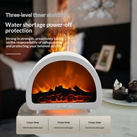 Nouveau design, humidificateur d'air ultrasonique électrique en plastique pour bureau, diffuseur d'huiles essentielles portable sans eau, mini flamme, 200 ml