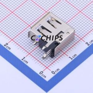 906-451A1021D10200 USB Connector Through hole Component (THT) Connector Type-A USB 2.0 Female Side Insert - Product Image 2