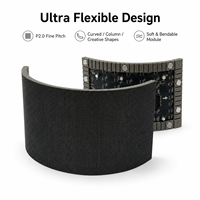 Módulo LED Flexible P2.0 de 320x160mm para Interiores, SMD1515, 3840Hz, Alta Frecuencia de Actualización, Panel de Pantalla LED Magnético Flexible