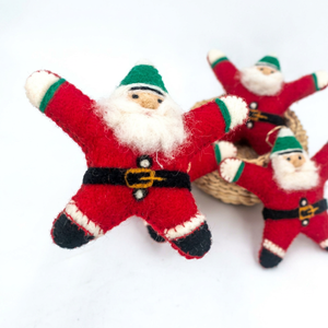 Wholesale Custom Wool Felt <b>Mini</b> Santa Claus <b>Christmas</b> <b>Tree</b> Hanging Ornament Handmade Holiday Decoration - Product Image 1