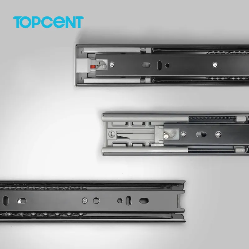 TOPCENT correderas telescopicas पूर्ण विस्तार कैबिनेट दराज चैनलों नरम बंद दराज स्लाइड