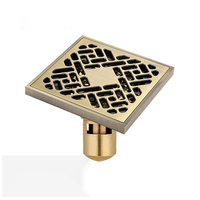 Siphon de douche en laiton de qualité supérieure, drain de sol carré de 4 pouces, moderne, élégant, durable pour hôtels, appartements et villas