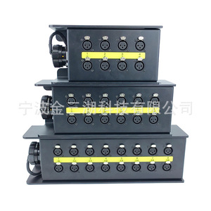 Caja de escenario de 12 canales con conector XLR hembra, interfaz de audio tipo snake para presentaciones en vivo, montaje portátil de sobremesa. - Product Image 2