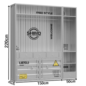 Prácticos muebles para <span class=keywords><strong>el</strong></span> hogar y <span class=keywords><strong>el</strong></span> Hotel, armarios <span class=keywords><strong>de</strong></span> almacenamiento <span class=keywords><strong>de</strong></span> hierro industriales creativos con <span class=keywords><strong>red</strong></span> roja Simple para almacenamiento <span class=keywords><strong>de</strong></span> ropa <span class=keywords><strong>de</strong></span> armario - Product Image 1