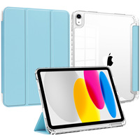 Slim Trifold Stand Clear Hard Black Shell Smart Tablet Cover Case pour iPad (A16) 11 ''11th 2025 10th Generation 10.9'' 2022
