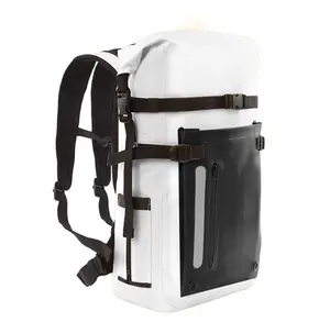 SINOTOP OEM कस्टम लोगो 500D पीवीसी आउटडोर खेल स्विमिंग डाइविंग उपकरण पानी के सबूत बैग 40L लंबी पैदल यात्रा निविड़ अंधकार बैग