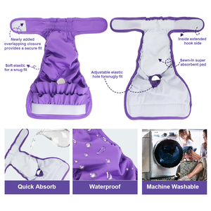 Último diseño tamaño personalizado XS S M L absorbente Muti Color lavable suave mascota pañal mujer perro bragas mascota pañal falda - Product Image 4