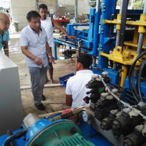 Màu Đỏ Khối Máy Dòng Bê Tông Gạch Máy Xây Dựng Xi Măng Gạch Nhà Máy Xi Măng Gạch Nhà Máy ở Ai Cập - Product Image 3