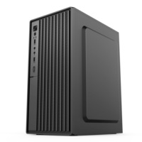 Space-Efficient MATX Case ATX PSU Friendly 250mm Graphics Card Fit Dual Cooling Fans & Mixed HDD/SSD Storage Slots