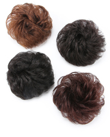 One Updo Curly Messy chignons morceau de cheveux perruque machine Remy European Wavy Buns cheveux humains
