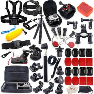Caméra d'action Kit Accessoires pour GoPro Hero 9 8 7 6 5 4 3 + 3 2 Hero 5 Black Accessoire Ensemble pour Accessoires de Caméra D'action
