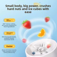 Elektrische fruitpers Blender Draagbare USB Draadloos opladen Wijnfles Juicer Cup voor citroen-sinaasappelsap Cup Smoothie Mixeur