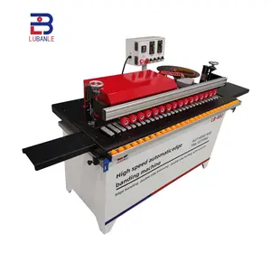 Small automatic edge bander cutting machine wood MDF PVC edge banding machine for furniture cabinet plate