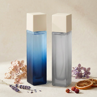 Flacon de parfum en verre vide Anding Stock 100 ml, rectangulaire, dégradé givré, pour vente en gros, personnalisable, par le fabricant