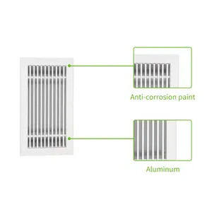 Lakeso HVAC copertura del condotto di sfiato diffusore lineare in alluminio griglia di alimentazione aria per soffitto a parete pavimenti aria diffusori