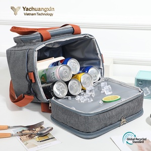Insulated Cooler Bag 15L Oxford Cloth Rectangle Multifunction Picnic <b>Lunch</b> Box with Reusable Ice Packs and Crossbody Strap - Product Image 6