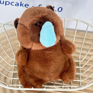 Promo Grosir Gantungan Kunci Boneka Kapibara dengan Ekor Bergetar, Ornamen Kecil Mainan Boneka Plush, Hadiah Ulang Tahun Anak-Anak - Product Image 3