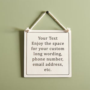 <strong>Personalised</strong> Wood Square Sign <strong>Wooden</strong> Plaque Custom Large and Small Engraved Room <strong>Signs</strong> for Home Kitchen - Product Image 4