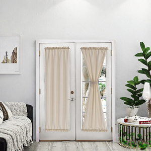 Thiết Kế Cổ Điển Ống Rèm Bảo Vệ Tư Nhân Cửa Sổ Cửa Vít Rod Thời Trang Căng Sợi Cảm hứng Hàn Quốc Rèm Cửa Valances - Product Image 3