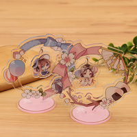 N'importe quelle forme populaire personnalisé acrylique Table voyageur en plastique imprimé Anime clair voyageur debout coloré petite quantité balançoire support