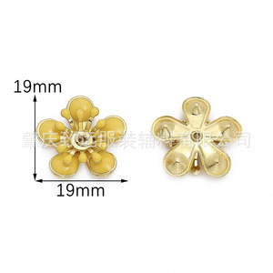 กระดุมโลหะรูปดอกไม้ 19 มม. สำหรับเสื้อผ้า รองเท้า อุปกรณ์เสริม DIY เครื่องประดับ - Product Image 1