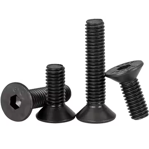 M3 M4 M5 M6 M8 M10 Black Zinc Plated Stainless Steel Machine <b>Screws</b> Black Hex Bolt Hex <b>Socket</b> Countersunk Head <b>Screws</b> - Product Image 2