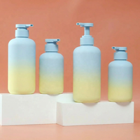Flacon vide en PET/PP de 300 ml à dégradé de couleurs avec pompe à lotion pour lotion pour bébé, shampoing pour bébé et savon liquide
