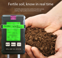 Testeur de sol 6 en 1, détecteur d'humidité, de fertilité, de température, de pH et d'humidité du sol pour le jardin, la ferme et les soins des plantes