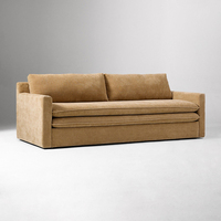 Canapé-lit moderne 3 places en tissu chenille avec coussins confortables pour salon et chambre d'amis