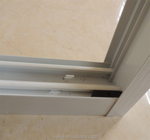 Fenêtre coulissante en PVC en verre trempé, sans grilles, avec moustiquaire, Design graphique en plastique de 4mm, Horizontal <span class=keywords><strong>moderne</strong></span> en acier inoxydable - Product Image 5