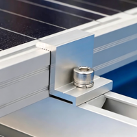 Support d'extrémité en aluminium personnalisé pour panneaux photovoltaïques – Accessoires de montage pour structure photovoltaïque