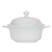 Service de table en porcelaine verte dégradée Yunxi, motif vague élégant, compatible lave-vaisselle et micro-ondes, résistant à la chaleur