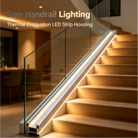Profilé en aluminium extrudé de qualité supérieure pour bande LED avec excellente dissipation thermique pour luminaires d'intérieur